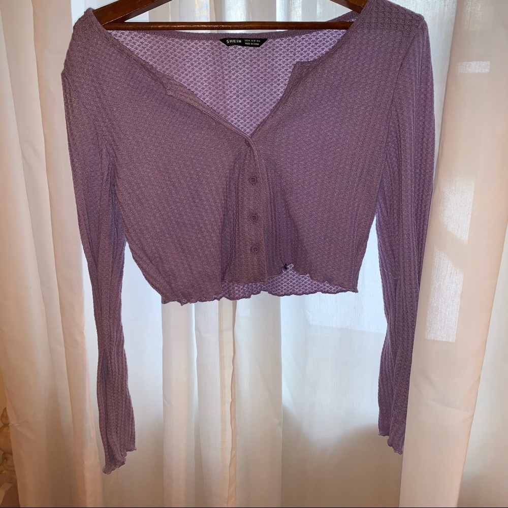 Shein Long Sleeve Crop Top